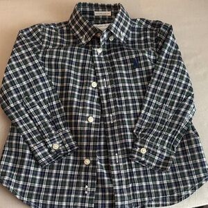 Ralph Lauren Navy Green Checkered 18m Shirt